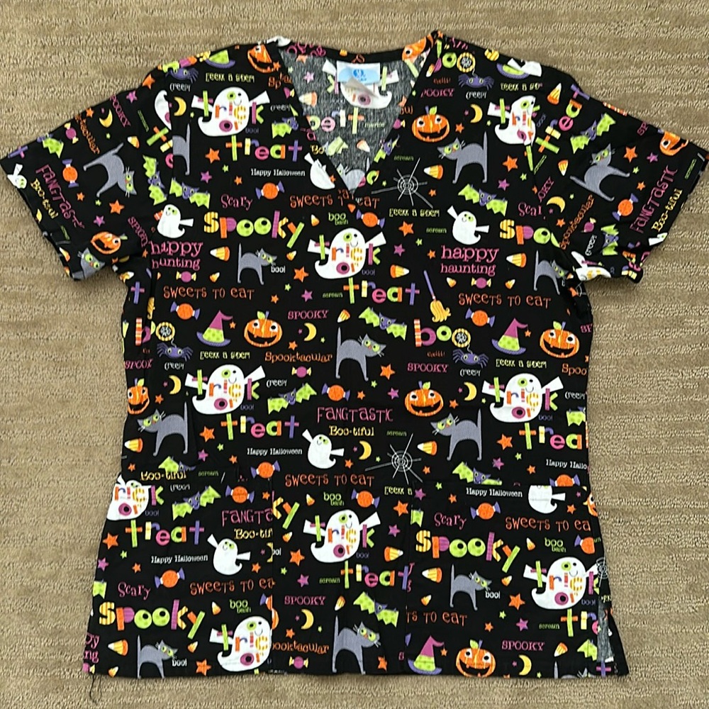 Halloween Scrub Top